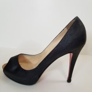 Christian Louboutin Very Prive Satin Platform Pump